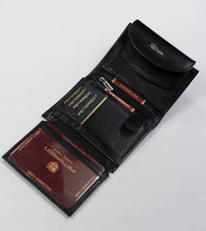 Damski portfel ze skóry ekologicznej Peterson PTN RD-357-NGV-M