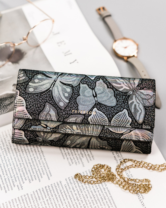 Skórzany damski portfel Peterson PTN 421028-ONBF