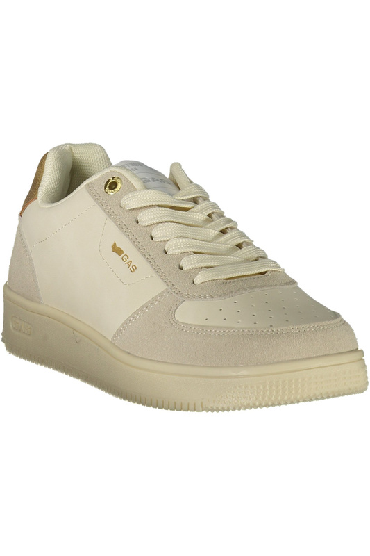 Białe sneakersy damskie GAS Gaw 624212 – złote detale