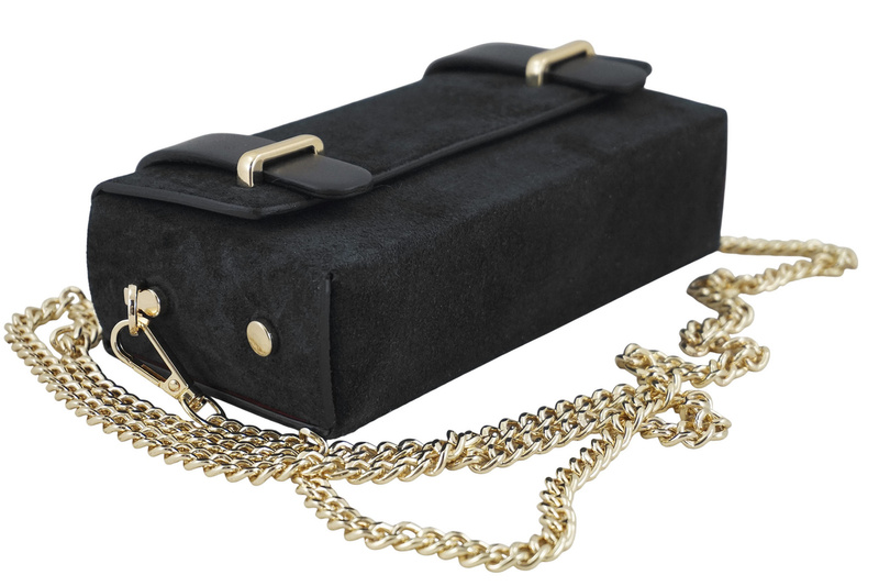 Zamszowa torebka Barberinis wizytowa - Czarna