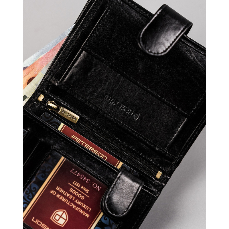 Skórzany męski portfel Peterson PTN N4L-VT