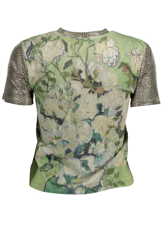 DESIGUAL T-SHIRT Z KRÓTKIM RĘKAWEM DAMSKI ZIELONY
