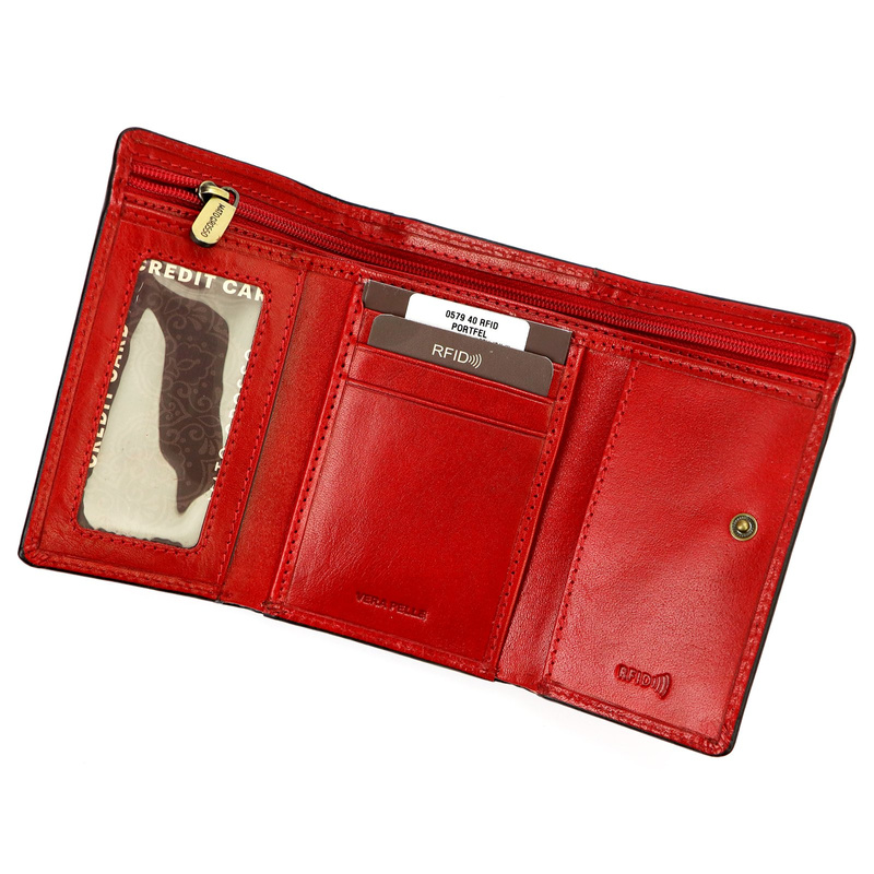 Elegancki Skórzany damski portfel Mato Grosso RFID