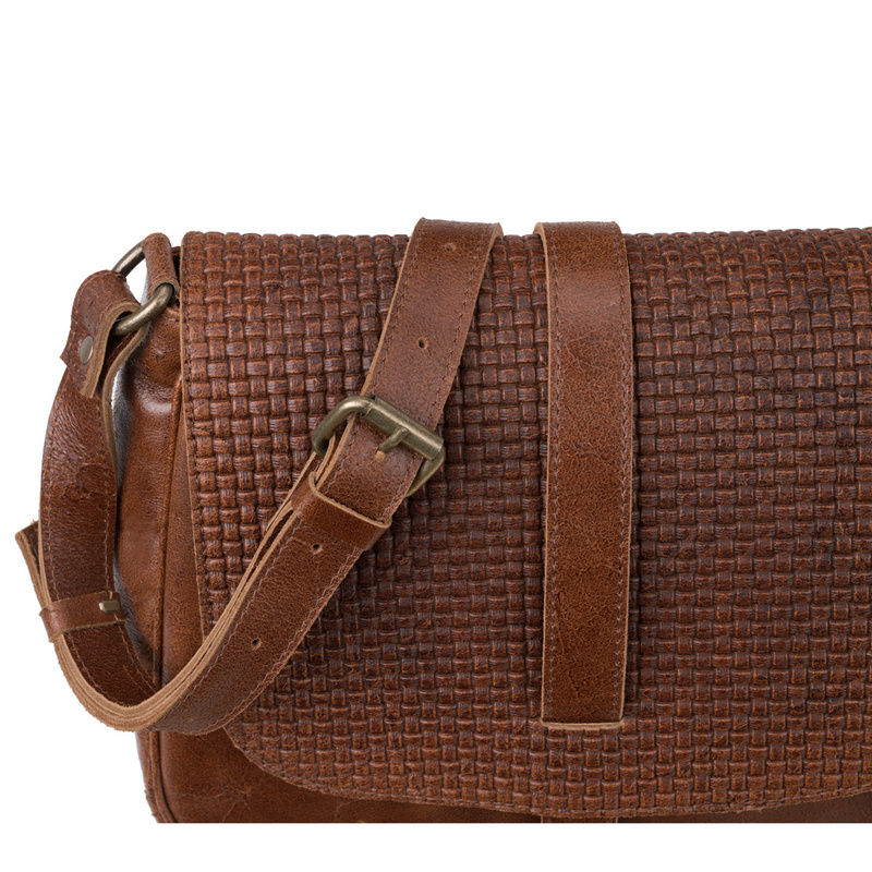 Torebka skórzana vintage z tłoczoną klapką – ponadczasowy styl i funkcjonalność TD601s245t1