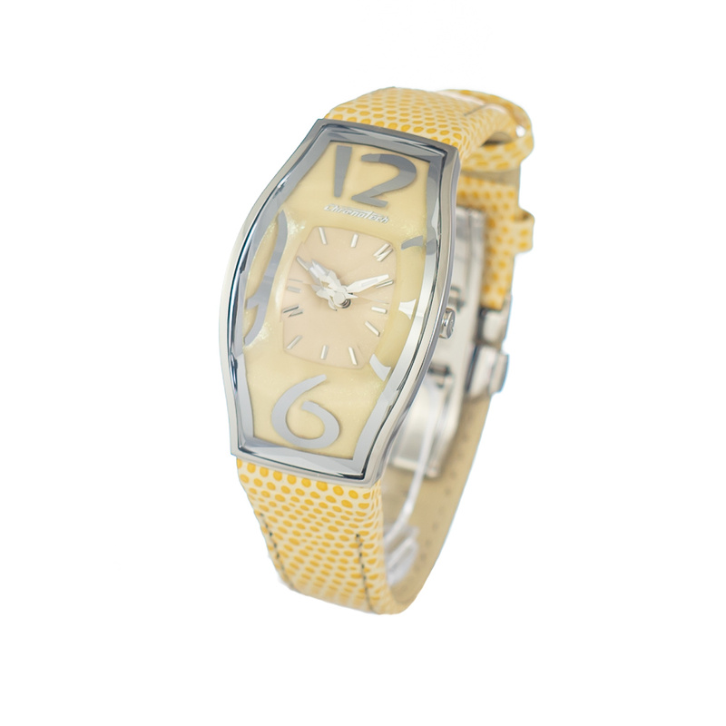 Zegarek CHRONOTECH CT7932AL-86. Kwarcowy, Kolor żółty. Kobieta.
