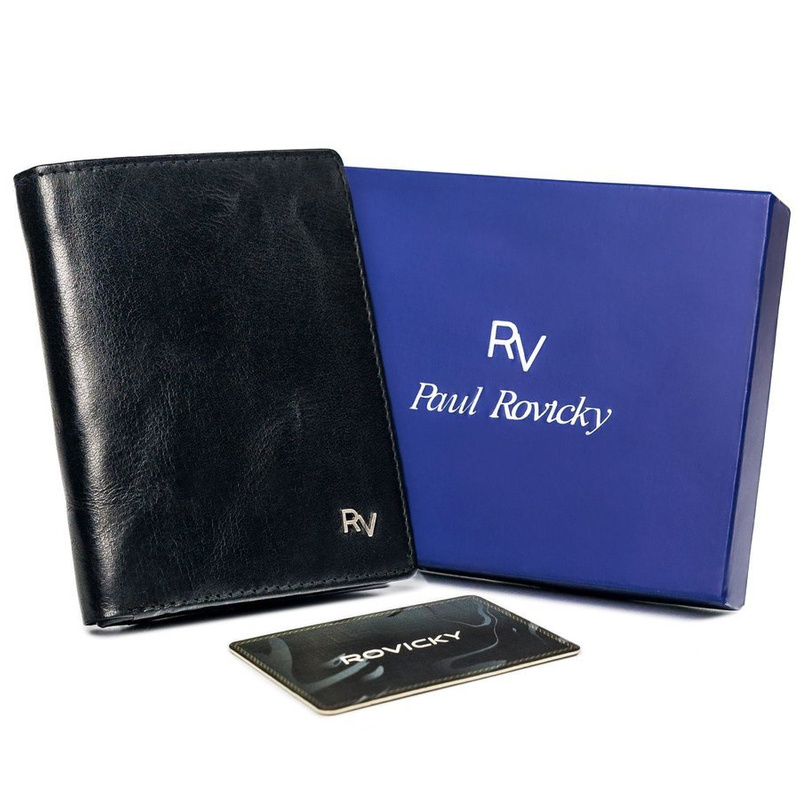 Elegancki Skórzany męski portfel Rovicky z RFID
