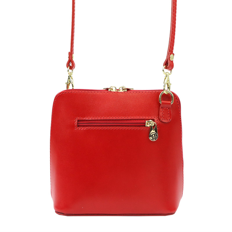 Gregorio damska listonoszka na ramię skóra naturalna dwie komory organizer