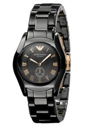 Zegarek ARMANI AR1412. Kwarcowy, Kolor czarny. Kobieta.