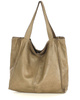 MARCO MAZZINI Torebka miejski shopper bag skóra naturalna handmade beżowa cappuccino