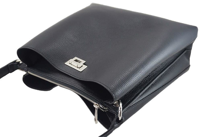 Duże torby damskie skórzane - Barberini's - Granatowa