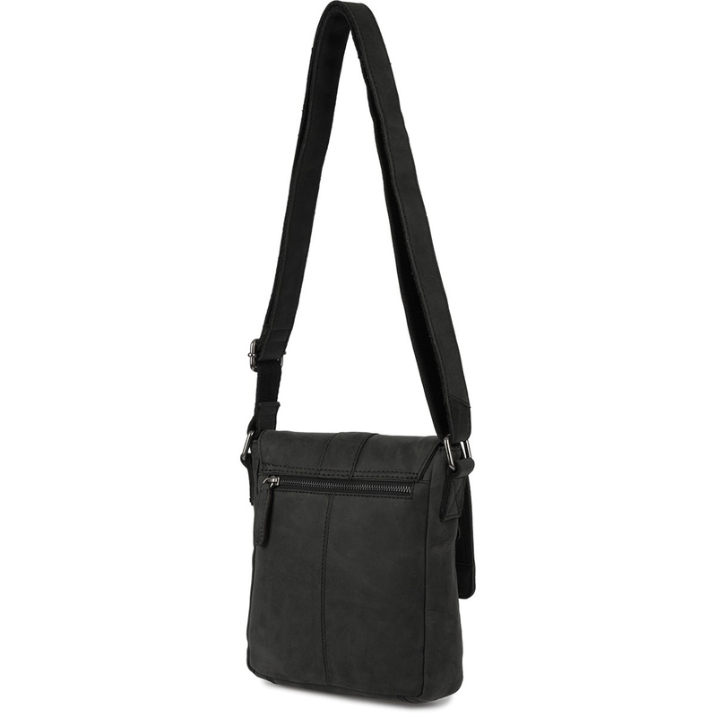 Torba męska skórzana na ramię zgrabna czarna elegancka Beltimore N11