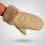 Ciepłe rękawiczki skórzane z jednym palcem owca