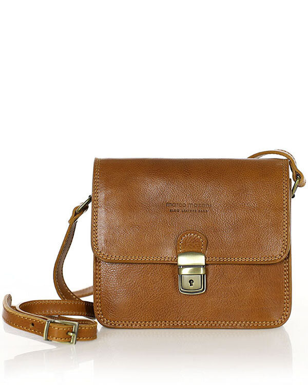 Torba skórzana kwadratowa premium Florence bag - MARCO MAZZINI czarna