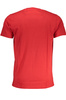 T-SHIRT M�SKI Z KR�TKIM R�KAWEM KLASY CAVALLI CZERWONY
