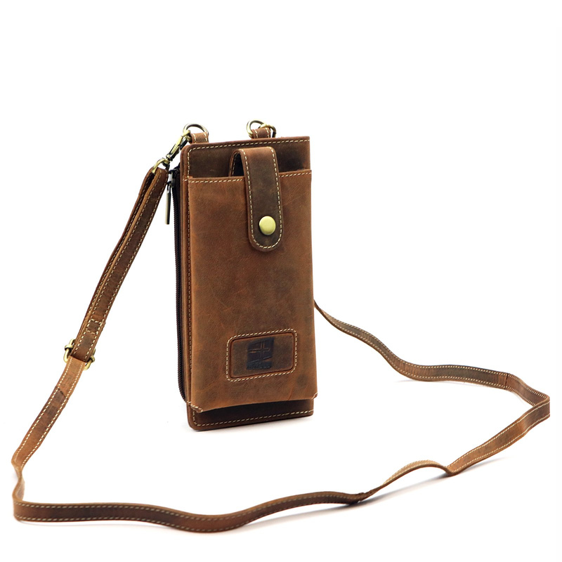 Nordee męska saszetka skóra naturalna mała torba na ramię z kieszeniami