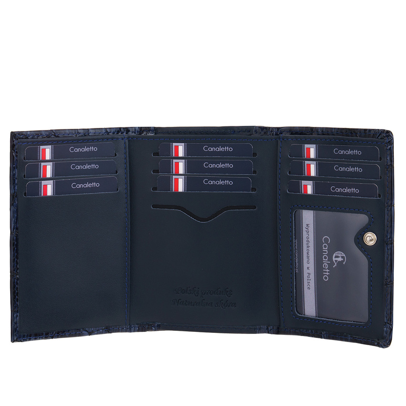 Portfel Damski Canaletto – Skóra Lakierowana, Ochrona RFID, Elegancja i Trwałość PD1221cs287 RFID
