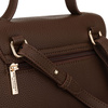 Brązowa listonoszka damska ze skóry ekologicznej zamykana na klips magnetyczny - Peterson