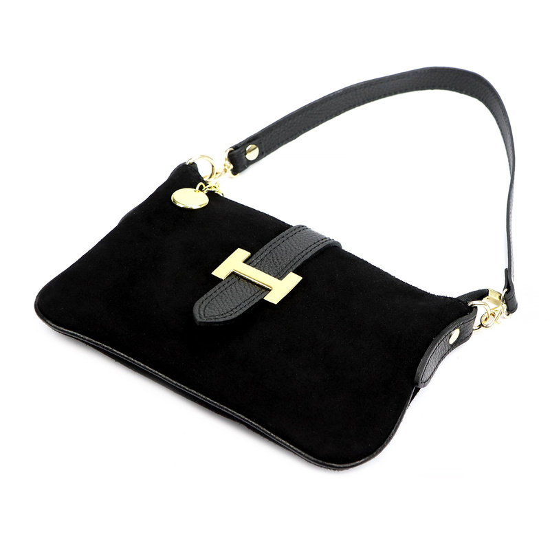 Luka Damska listonoszka torebka przez ramię ze skóry naturalnej kieszeń