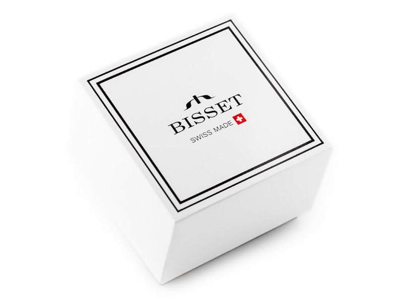 ZEGAREK MĘSKI BISSET BSDF383 (zb094c) - SZAFIROWE SZKŁO