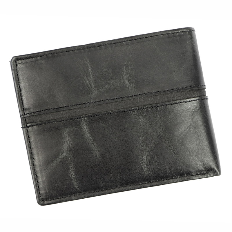 Gian Marco Venturi męski portfel skóra naturalna poziomy składany pojemny