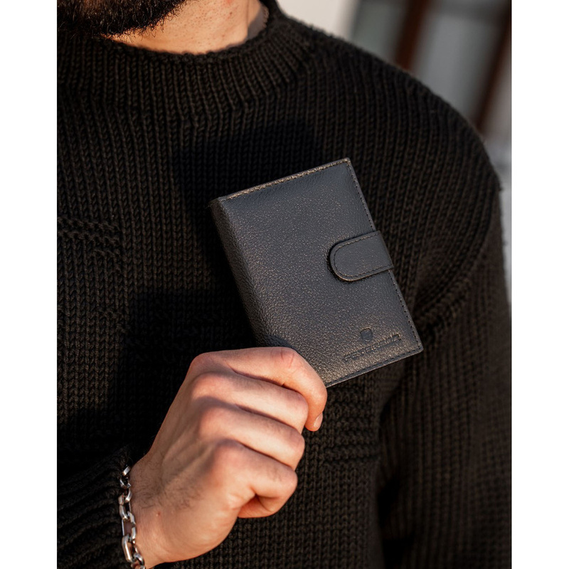 Meski zestaw prezentowy skóra naturalna Peterson PTN SET N4L-SPDM-BW BLACK