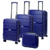 Jony zestaw trzech walizek podróżnych na kółkach z kosmetyczką ABS