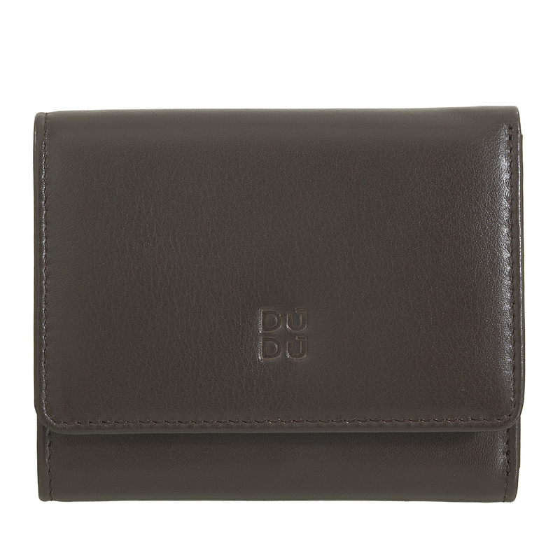 DUDU Damski skórzany stylowy kompaktowy portfel mała portmonetka