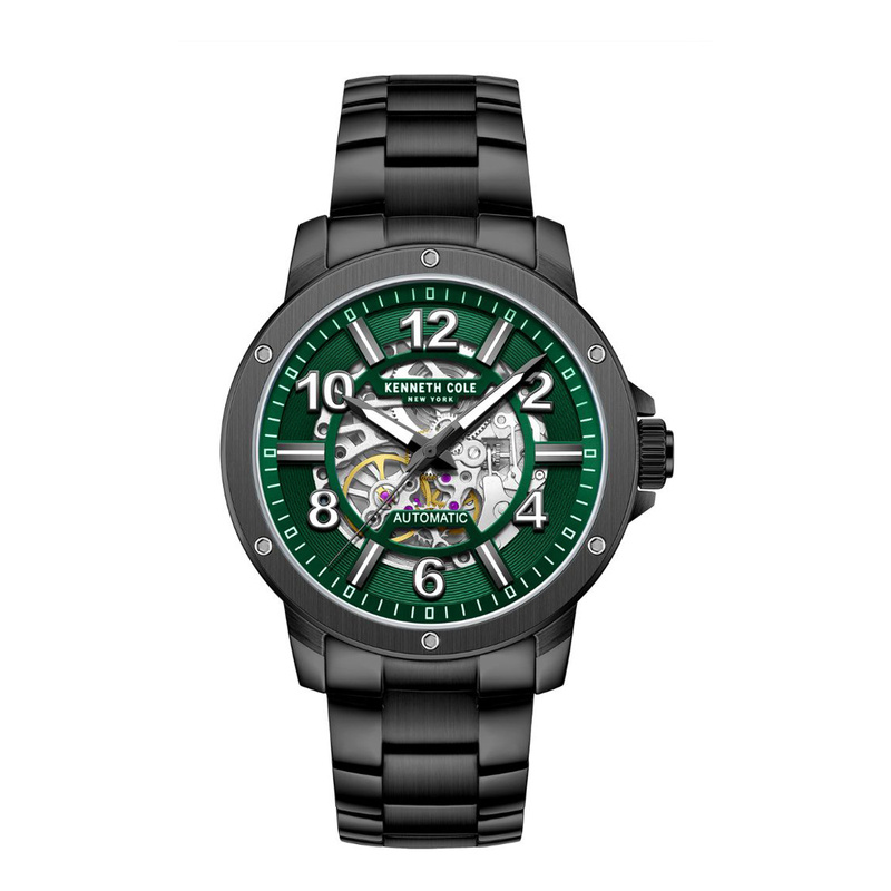 Zegarek KENNETH COLE KCWGY0064001. Automatyczny, Kolor zielony. Mężczyzna.
