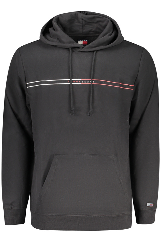 TOMMY HILFIGER MĘSKA BLUZA Z ROZPINANYM NA ZAMEK CZARNA