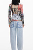 Różowy sweter damski Desigual