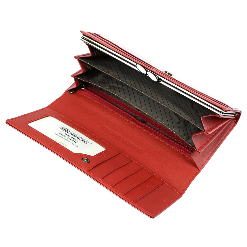 Cavaldi damski portfel skóra naturalna lakierowana duża portmonetka