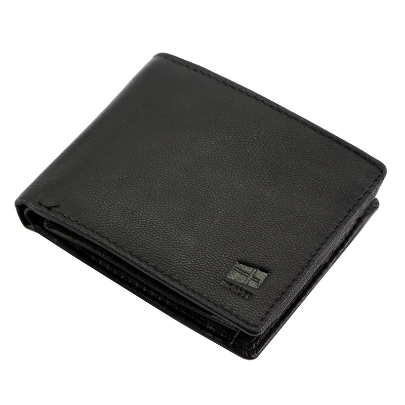 Nordee skórzany męski portfel rozbudowany z przezroczystą przegrodą