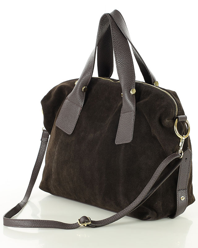 Torebka damska worek hobo bag skóra naturalna - MARCO MAZZINI czarna