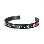 Biżuteria OYSTER BK-GMT-RDBK. Bransoletka, Kolor czarny. Mężczyzna.