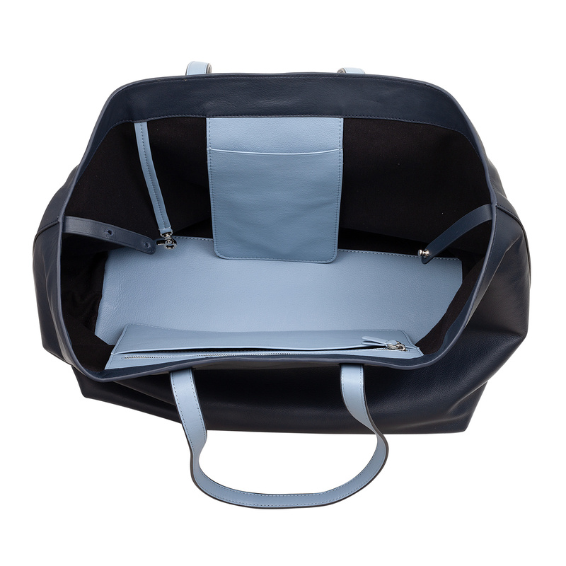 DUDU damska shopperbag skóra naturalna torebka na ramię z kieszeniami