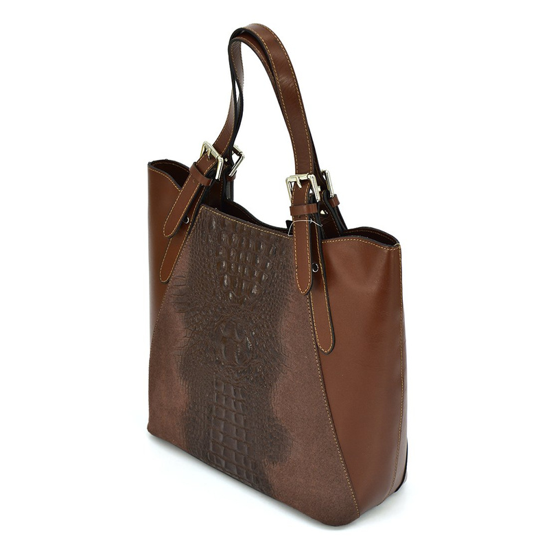 Damska duża torebka na ramię shopperbag skórzana