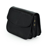 Zgrabna mała klasyczna skórzana damska listonoszka