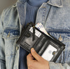 Skórzany pionowy męski retro portfel RFID Rovicky
