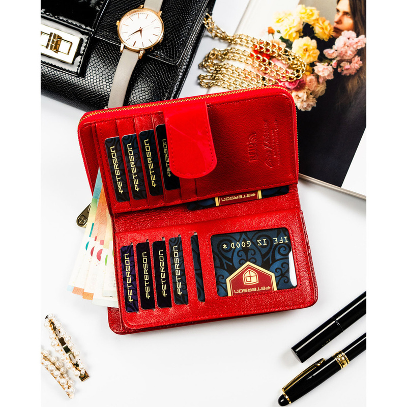 Skórzany damski portfel Peterson PTN PS116-MLF