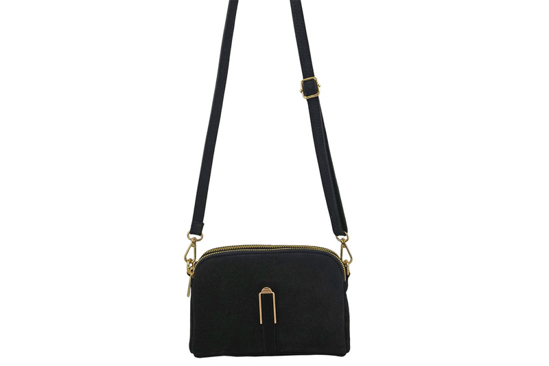Mała torebka zamszowa wieczorowa - Czarna