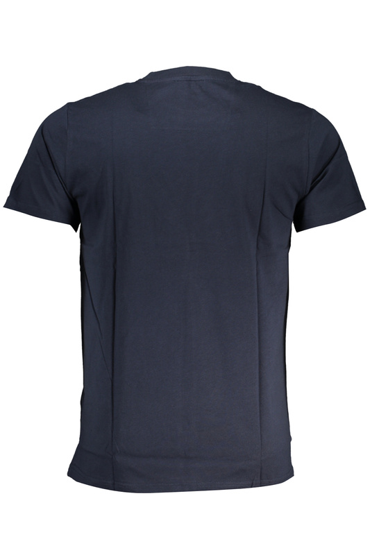 NIEBIESKI T-SHIRT MĘSKI Z KRÓTKIM RĘKAWEM KLASY CAVALLI