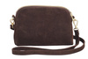 Mała torebka zamszowa wieczorowa - Brązowa