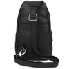 Plecak skórzany saszetka nerka przez ramię crossbody uniseks modna torba dwukomorowa S09