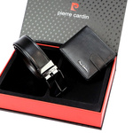 Elegancki męski zestaw portfel i pasek skórzany