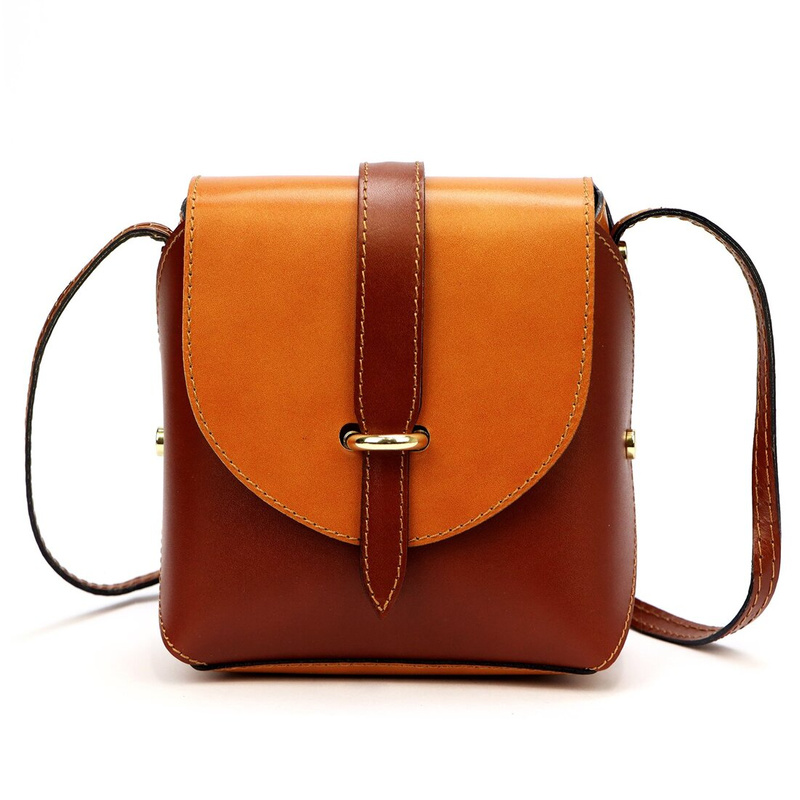 Gregorio damska listonoszka skora naturalna torebka z klapą na ramię