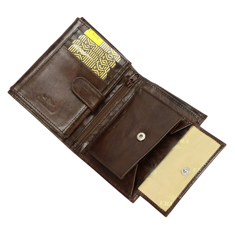 Charro Męski duży portfel skóra naturalna rozbudowany pionowy składany