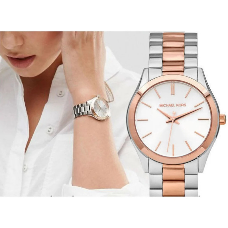 ZEGAREK DAMSKI Michael Kors Slim Runway MK3494 + BOX