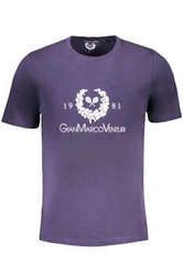T-SHIRT MĘSKI Z KRÓTKIM RĘKAWEM GIAN MARCO VENTURI NIEBIESKI