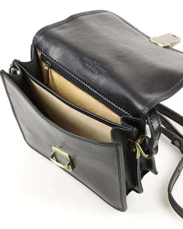 Torba skórzana kwadratowa premium Florence bag - MARCO MAZZINI brązowa