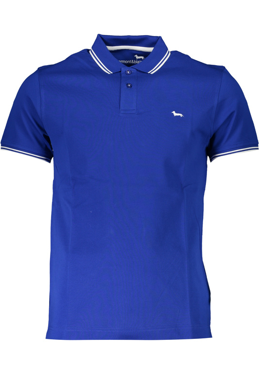 NIEBIESKA KOSZULKA POLO Z KRÓTKIM RĘKAWEM, MĘSKA HARMONT&BLAINE